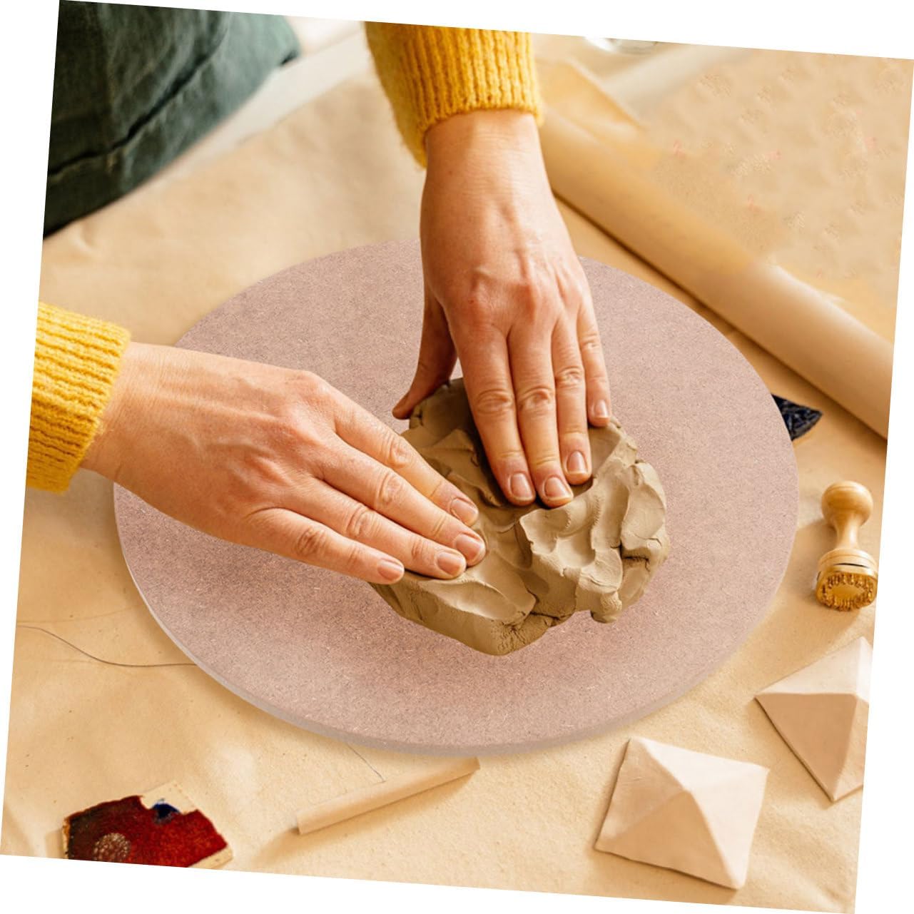 Housoutil 5pcs Pottery Clay Making Plates Clay Drying Density Board for Sculpture for Pottery Wheel Beginners for Crafts and Art Projects