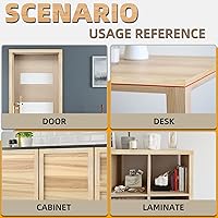 Vista 7 de GSCIT Club Bandas de borde de roble, rollo de 1 pulgada x 10 pies de bandas de borde de chapa - Cinta de madera real flexible previamente pegada