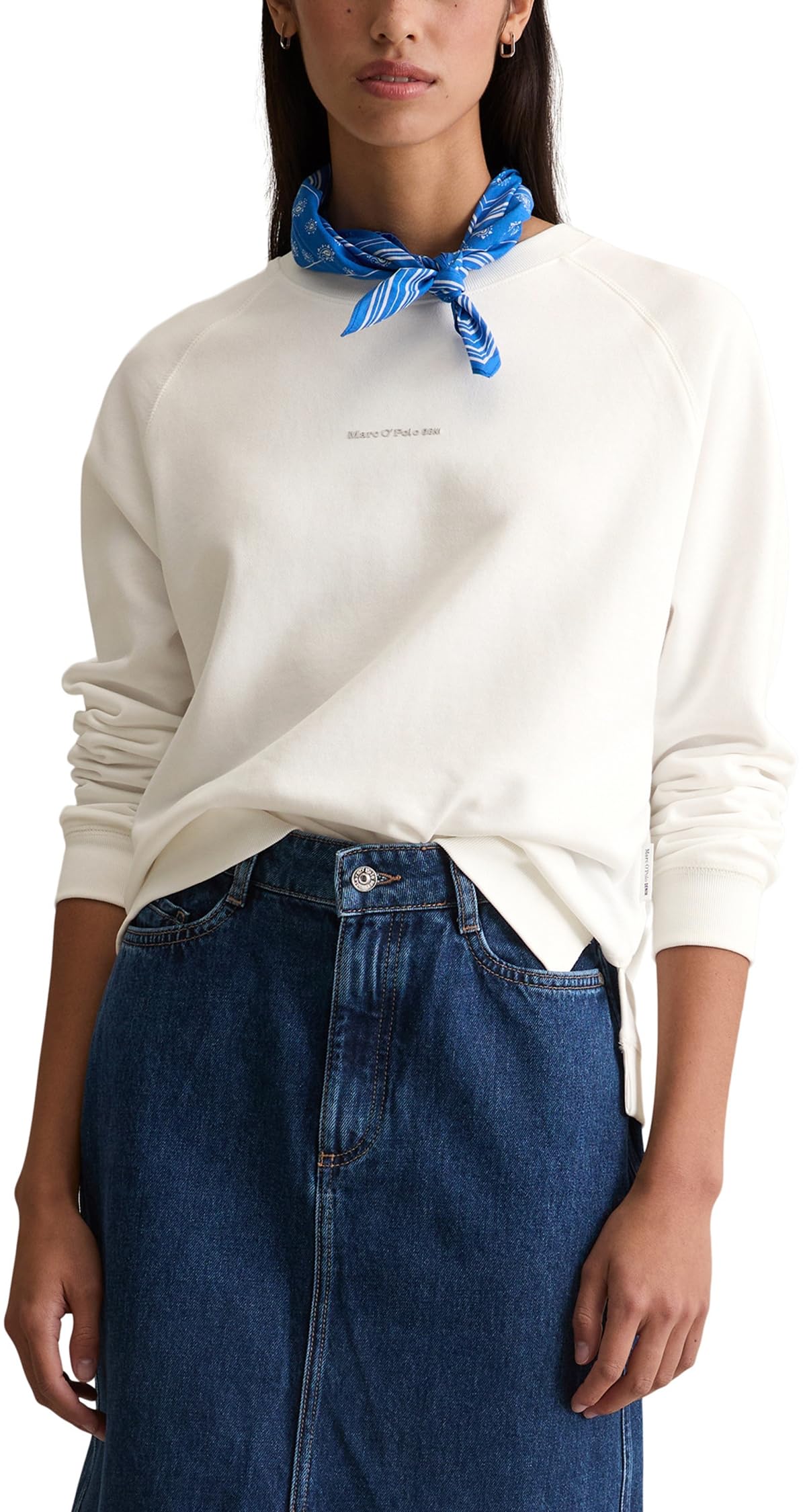 Marc OߴPolo Denim Damen Sweatshirt aus Bio-Baumwolle mit Raglanärmeln