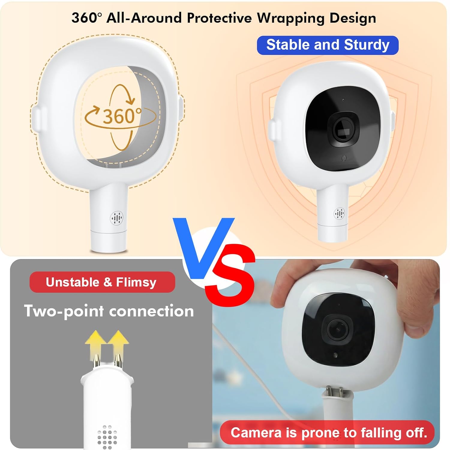 wochel Upgraded Floor Stand for Nanit Pro Baby Monitor, Full Enclosure Cover Nanit Stand with Adjustable Height, Heavy-Duty Baby Monitor Stand No Tools or Wall Damage (Camera not Included)