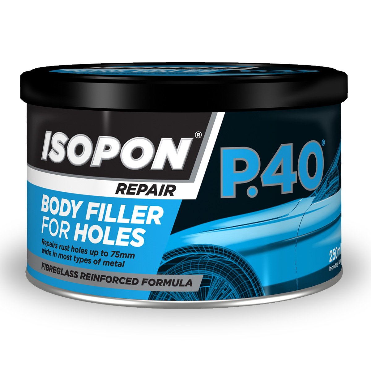 U-Pol Reinforced Glass Fibre Bridging Compound Tin P40 250Ml