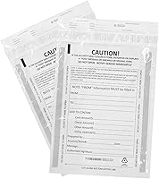 Vista 4 de Bolsas de depósito de bolsillo de seguridad 9 pulgadas x 12 pulgadas (blanco, 100 unidades)