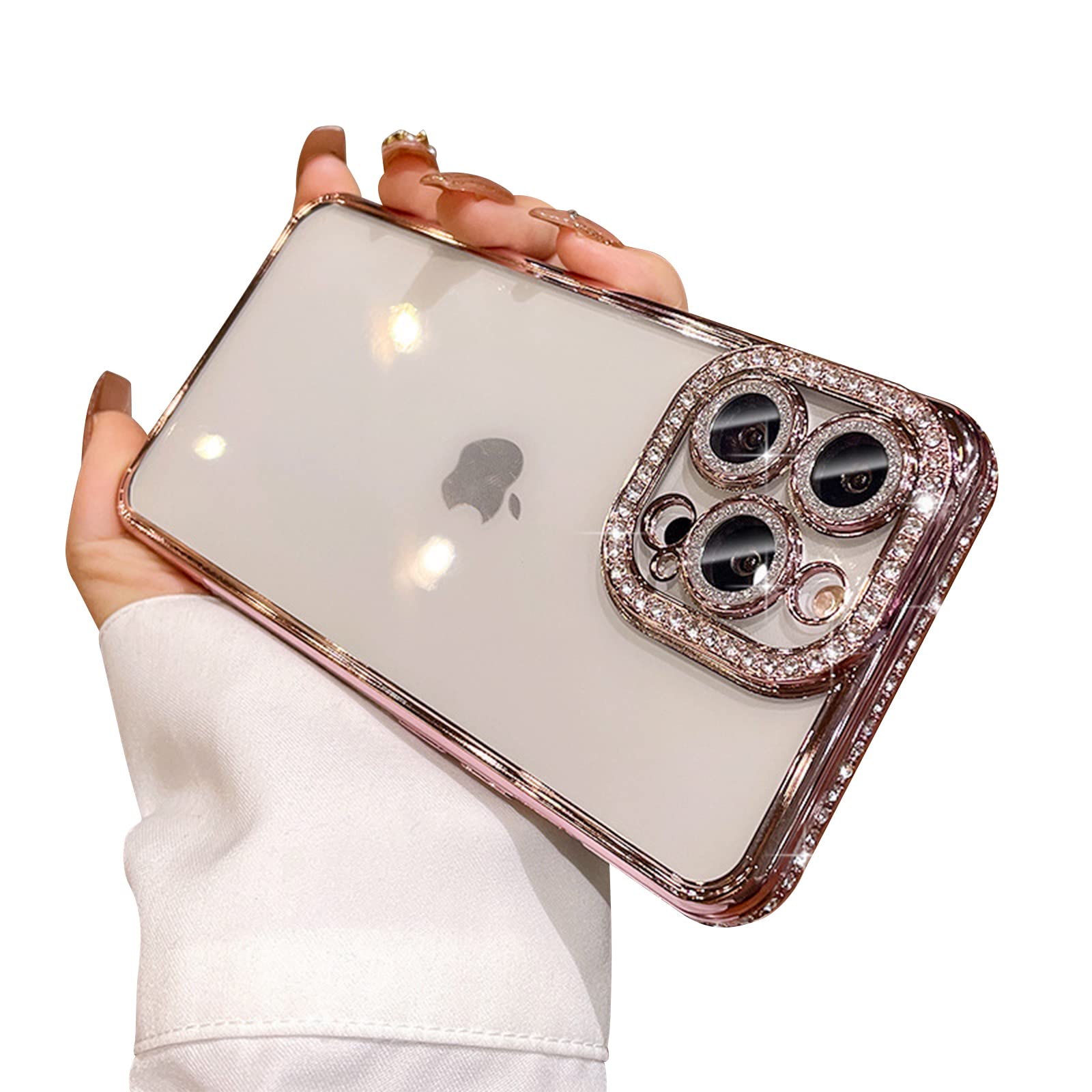 Custodia IPhone 13 Pro Glitter Oro – Morbida Antiurto Con Brillantini – Tybiky