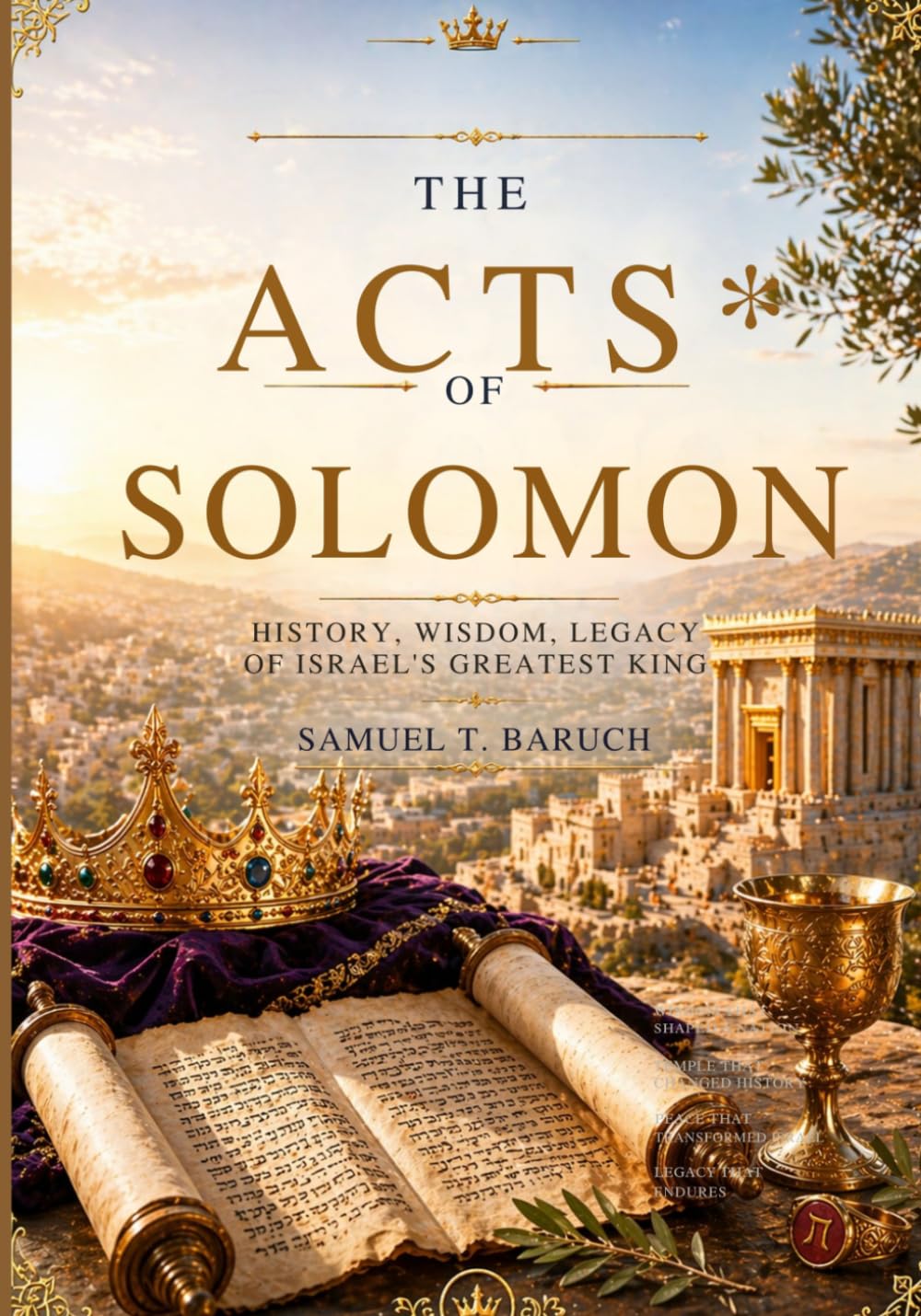 THE ACTS OF SOLOMON: HISTORY, WISDOM LEGACY OF ISRAEL'S GREATEST KING.