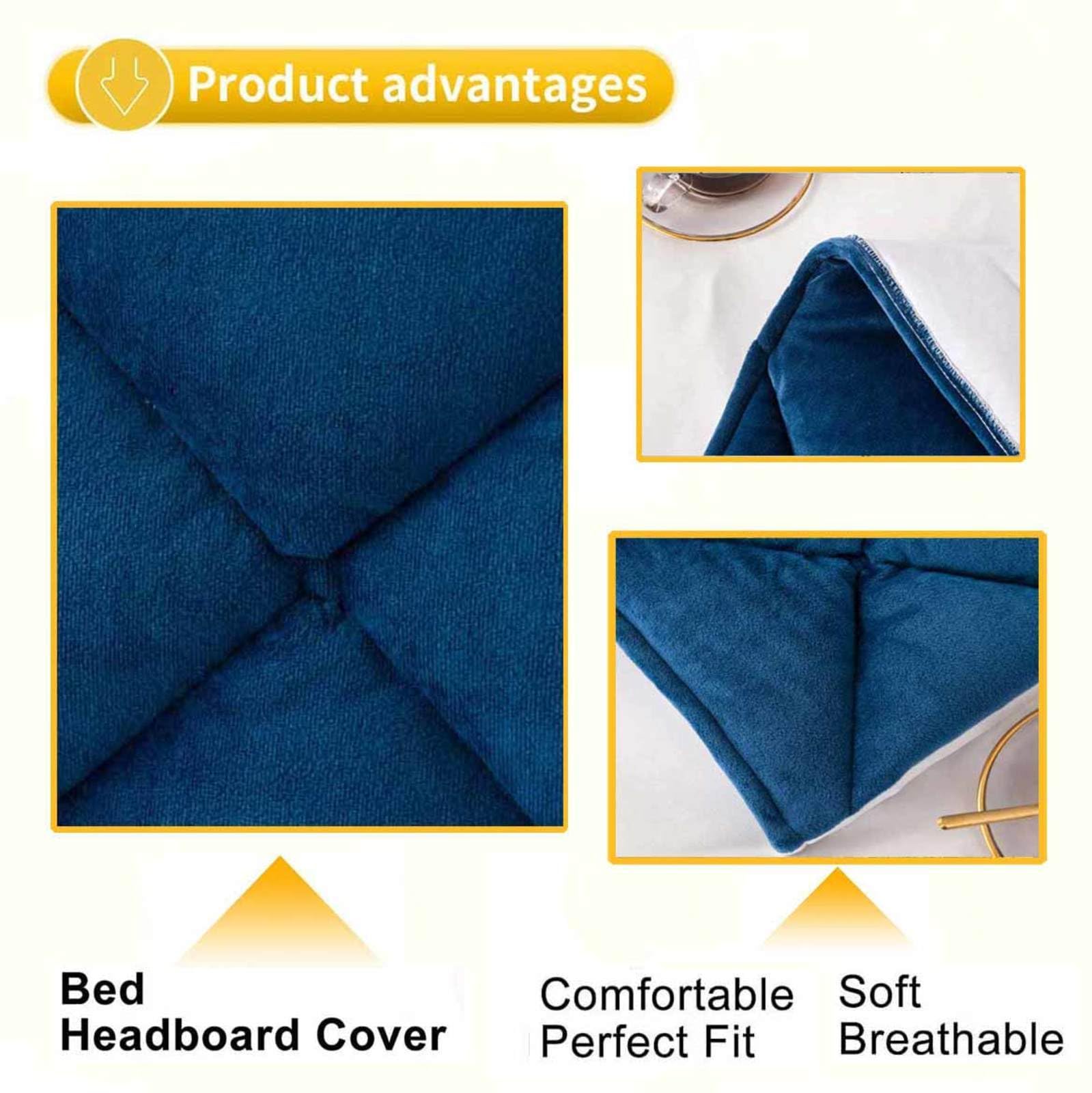 Copritestiera Letto Copertura/Copri Testata Letto Matrimoniale Singolo Imbottito Cuscini Testata Letto Una Piazza E Mezza Testata Letto Imbottita Copri Testiera Letto,marrone-160cm