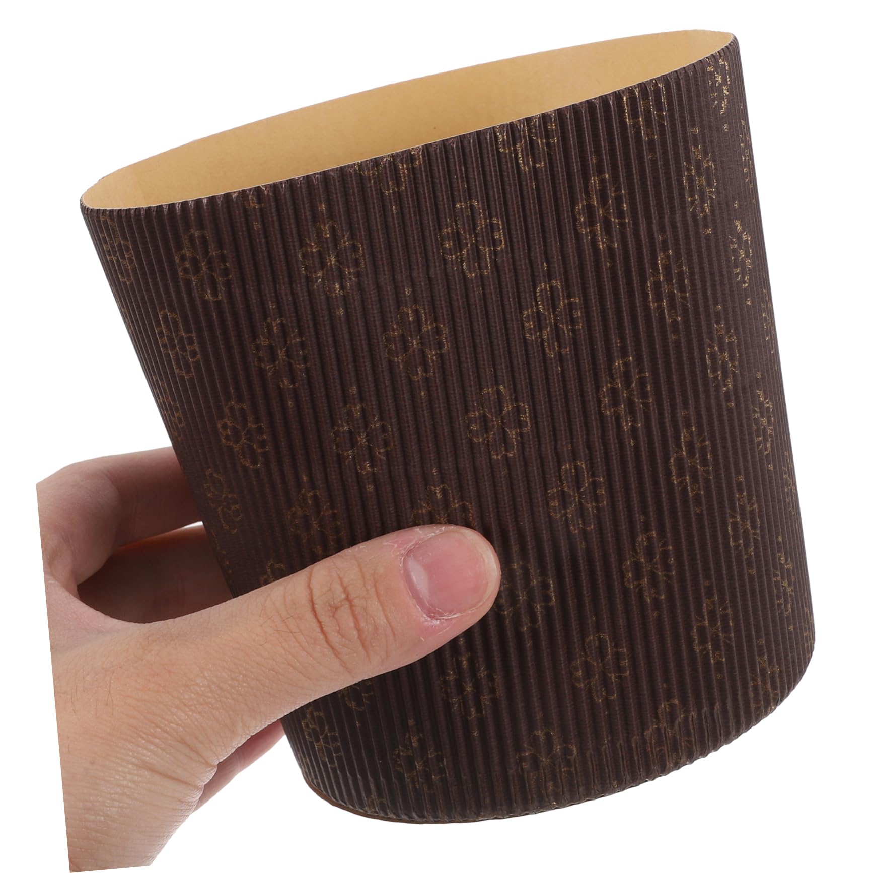 COLLBATH 25 Moldes de Papel Papel Marrón Resistente al Agua, Diseño Elegante para Hornear Muffins y Cupcakes para Ocasiones de Repostería y Fiestas