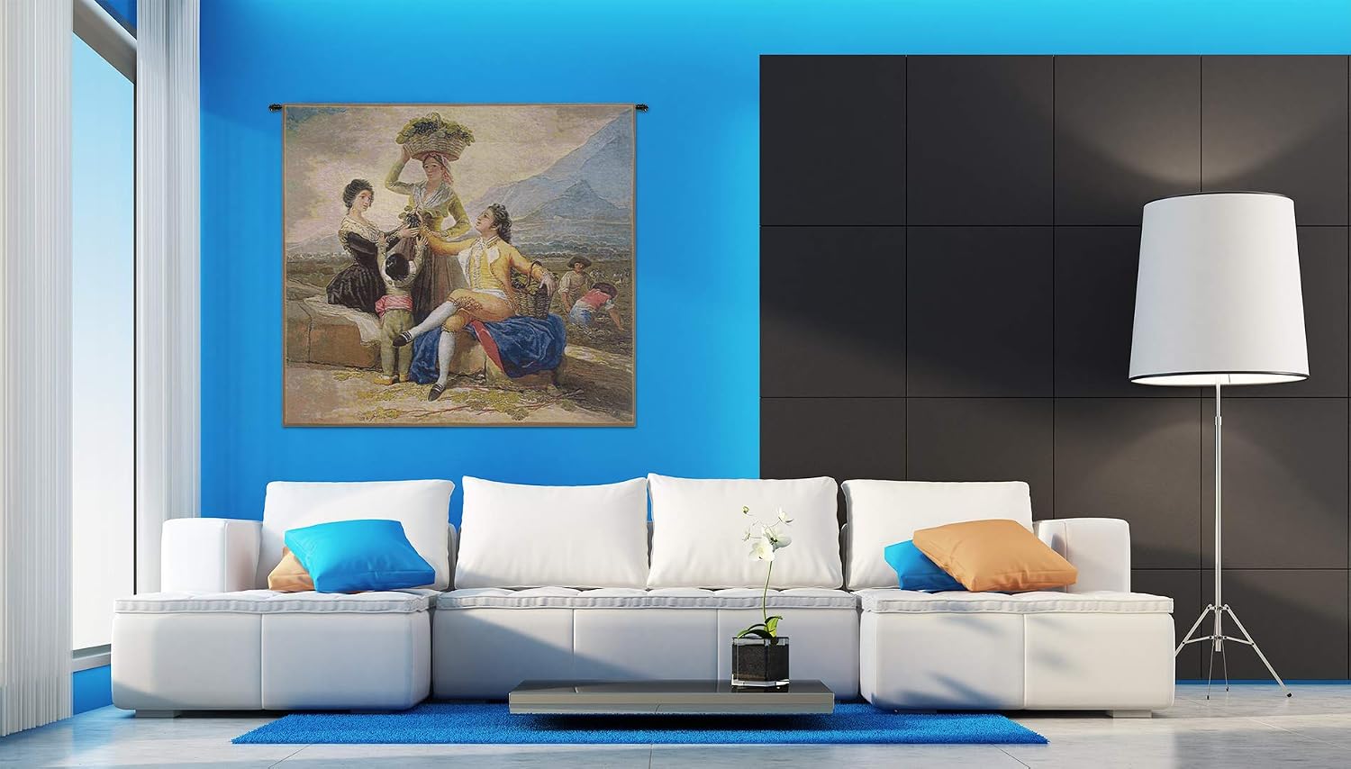 Vendimia Small Belgian Tapestry Wall Hanging - 36 in. x 33 in. Cotton/Treveria/Wool by Francisco Goya