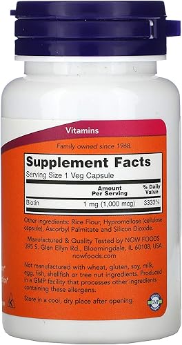Miniatura 2 de NOW Foods Biotina 1000 MCG - 100 Cápsulas