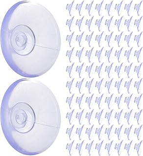 Lurrose 100個入り吸盤フック ガラス用吸引ハンガー ミニ吸盤パッド付き 強力吸着 ガラステーブルトップ用 キッチン バスルームの収納 吊り