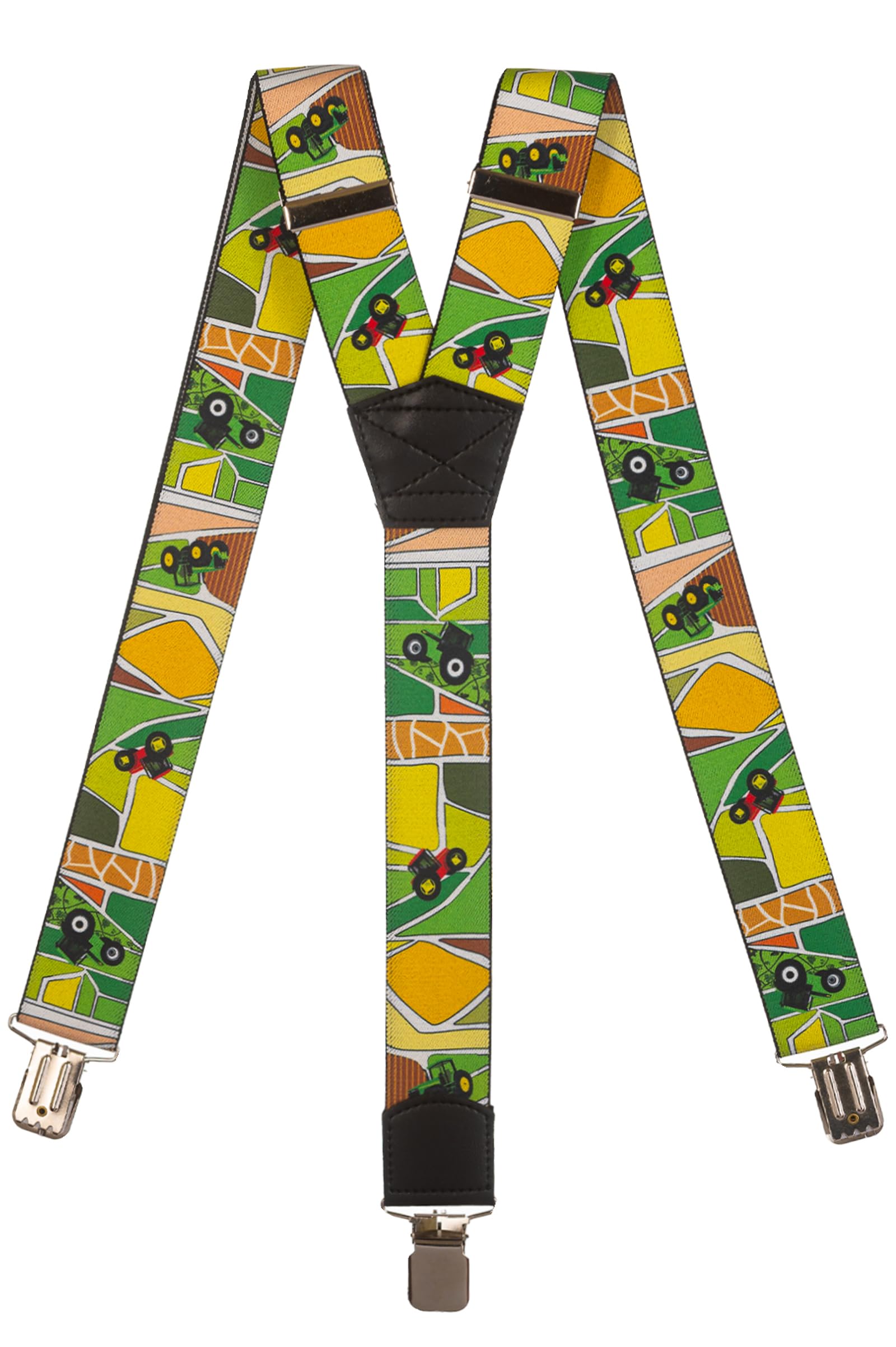 Olata Men's Heavy Duty Printed Y-Shape Braces/Suspenders, 4cm - Tractors