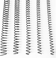 Vista 31 de Binditek Paquete de 50 bobinas de encuadernación en espiral de plástico, 6 mm (1/4"), capacidad de 30 hojas, paso 4:1, blancas, 48 bucles