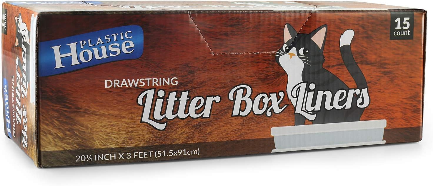Cat Litter Box Liners | Drawstring Liner for Fast, Easy Cleanup | Strong, Thick Kitty Litter Bag is Tear Resistant and Nearly…