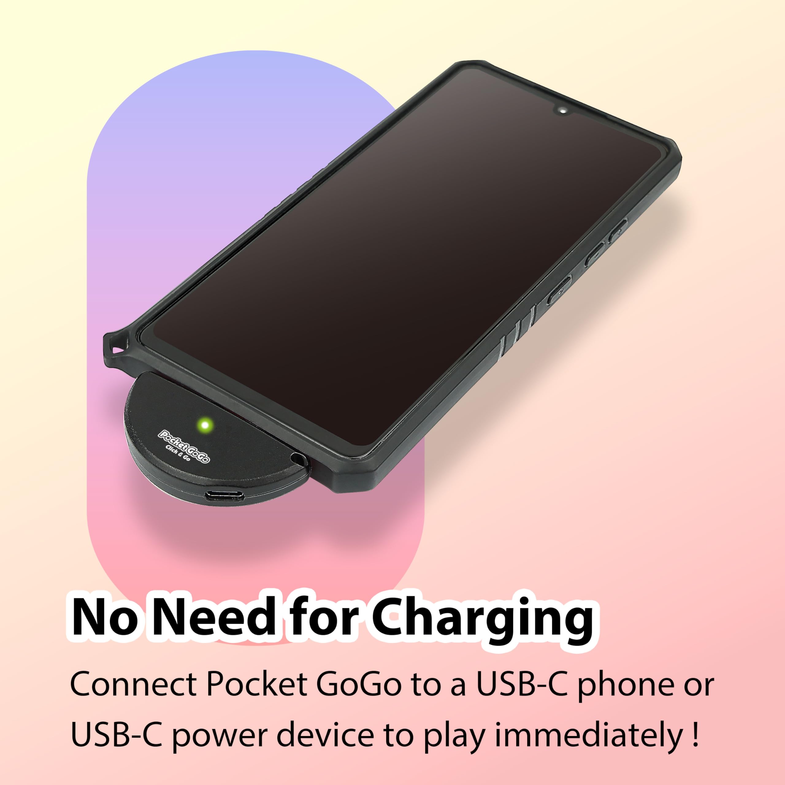 Pocket GoGo – Ultimate Auto-Catcher | czarny/czerwony | USB-C Plug and Play, bez ładowania, łapie kieszonkowego potwora i spinów (czarny)