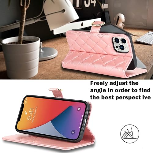 Miniatura 5 de Havaya Funda tipo cartera para iPhone 13 Pro Max para mujer iPhone 13 Pro Max con tarjetero y ranuras para tarjetas de crédito y funda con tapa