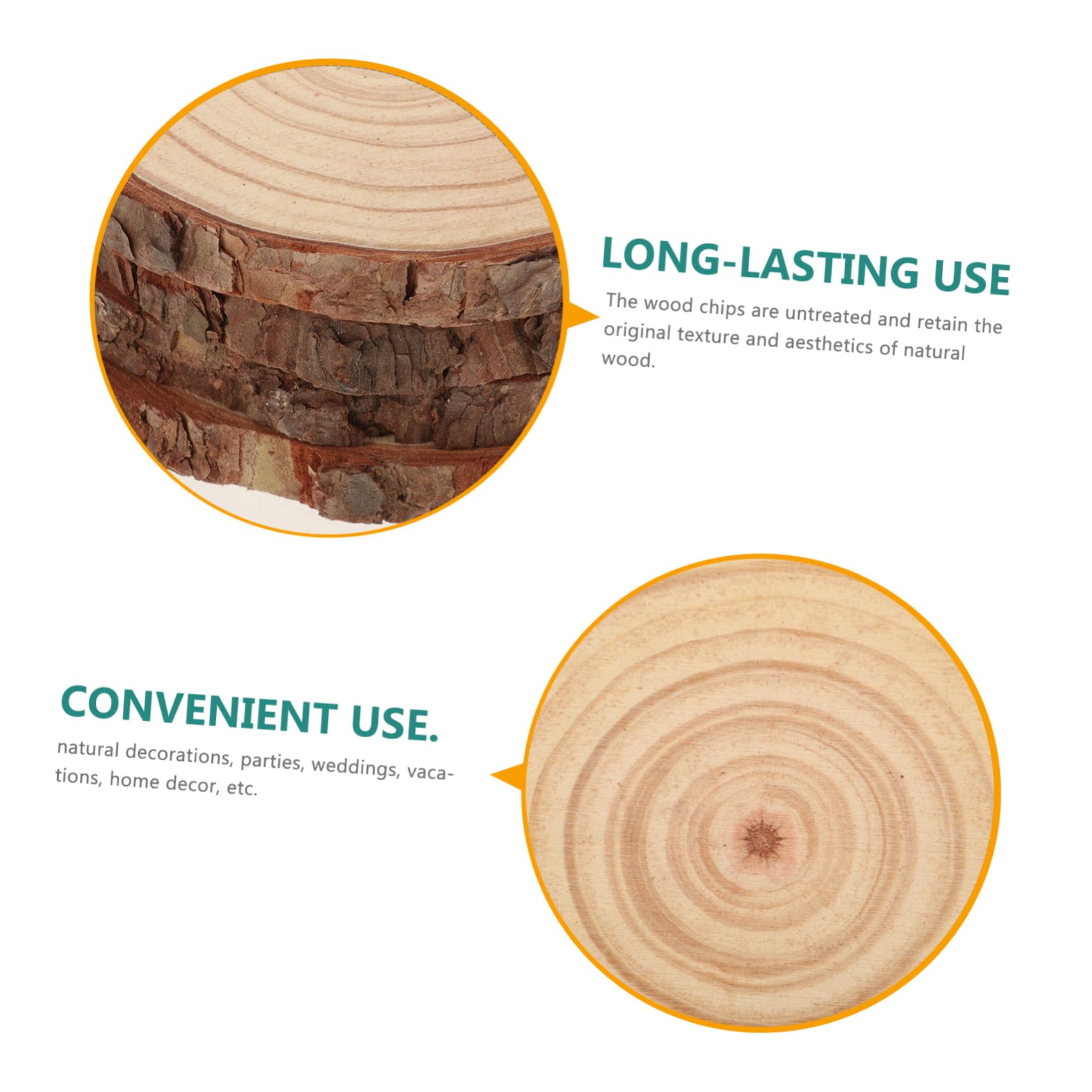 VILLCASE 16stücke Unbearbeitete Holzscheiben Für Handwerk Runde Holzstücke Für Hochzeitsdekoration Und Kreative Bastelprojekte Dicke