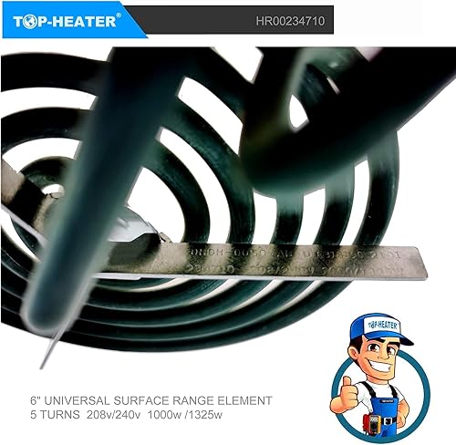 Miniatura 7 de Quemador de estufa eléctrica de 6 pulgadas para estufa GE Hotpoint RCA de 6 pulgadas, quemador eléctrico Match WB30M2, elemento de quemador