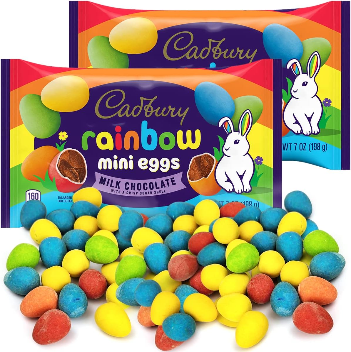 Cadbury Mini Eggs Milk Chocolate Pack of 2 Rainbow