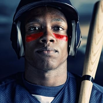 Baseball Eye Black, Anti-Glare Under Eye Sports Grease Stick for Baseball Softball Soccer Lacrosse Hockey Athletes Sports Training, Sports Eye Black Stick (Red)