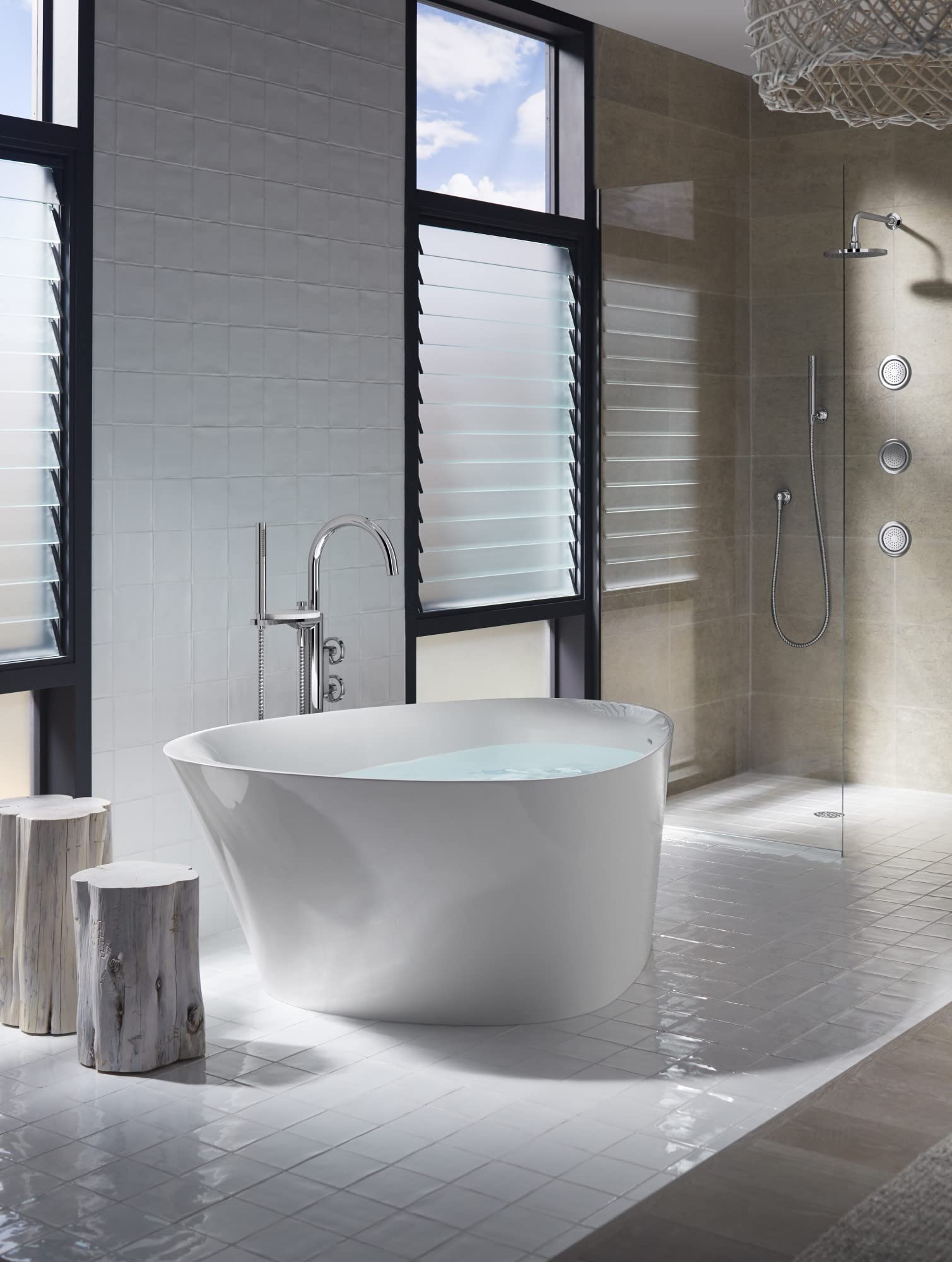 Kohler 77119-AF WaterTile Round 27-Nozzle Single-Function Body Spray, 1.0 gpm, Vibrant French Gold