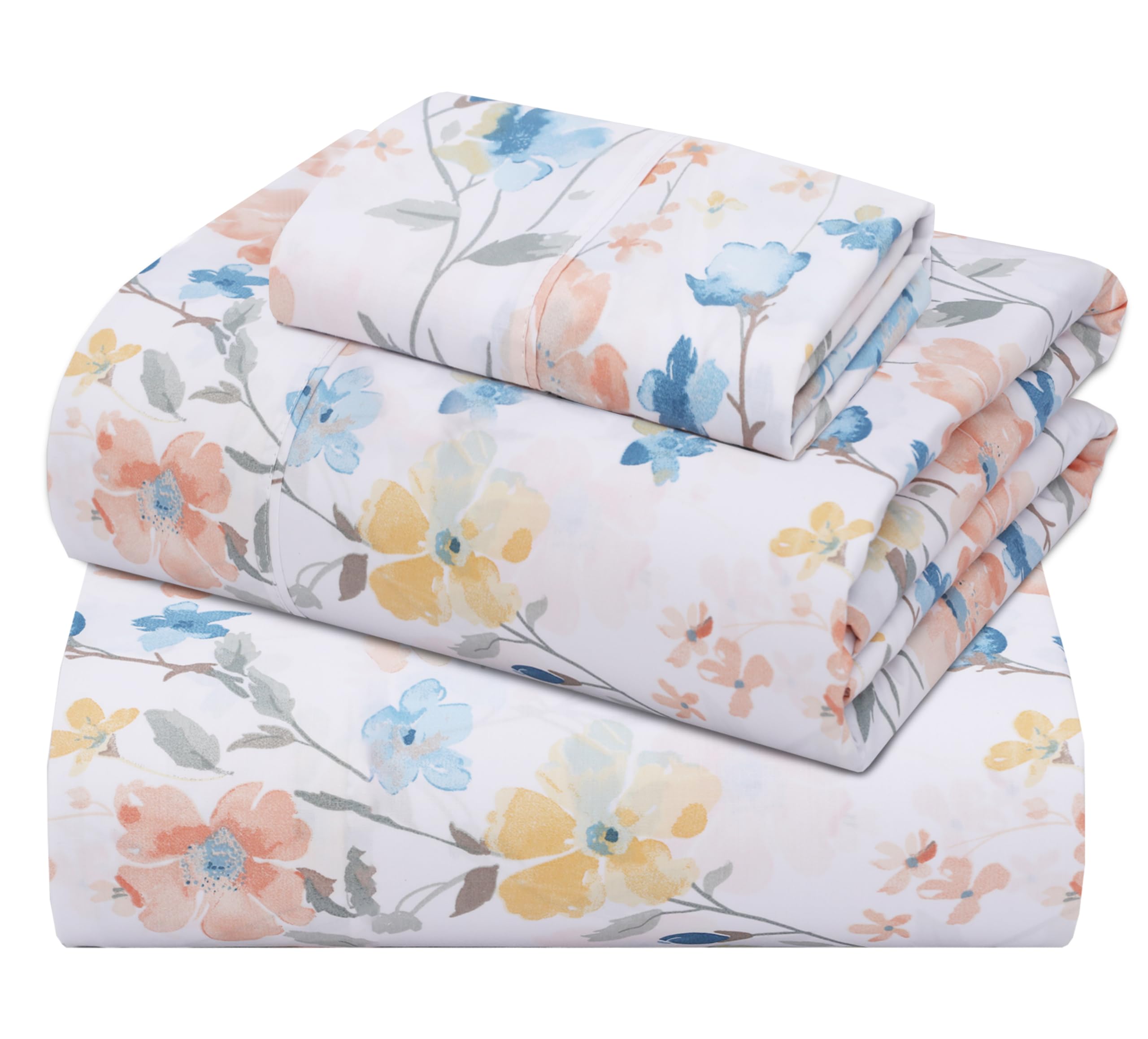 ZOYER 100% Cotton Sheets – Twin XL Size Percale Bedding, Cooling & Breathable, Durable with a Crisp, Soft & Comfortable Feel, 16" Deep Pocket, 3-Piece