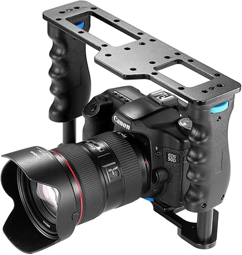 Miniatura 4 de Estabilizador de jaula de video de cámara de película de aleación de aluminio para cámaras de acción GoPro Panasonic Polaroid Cannon Nikon Camcorder