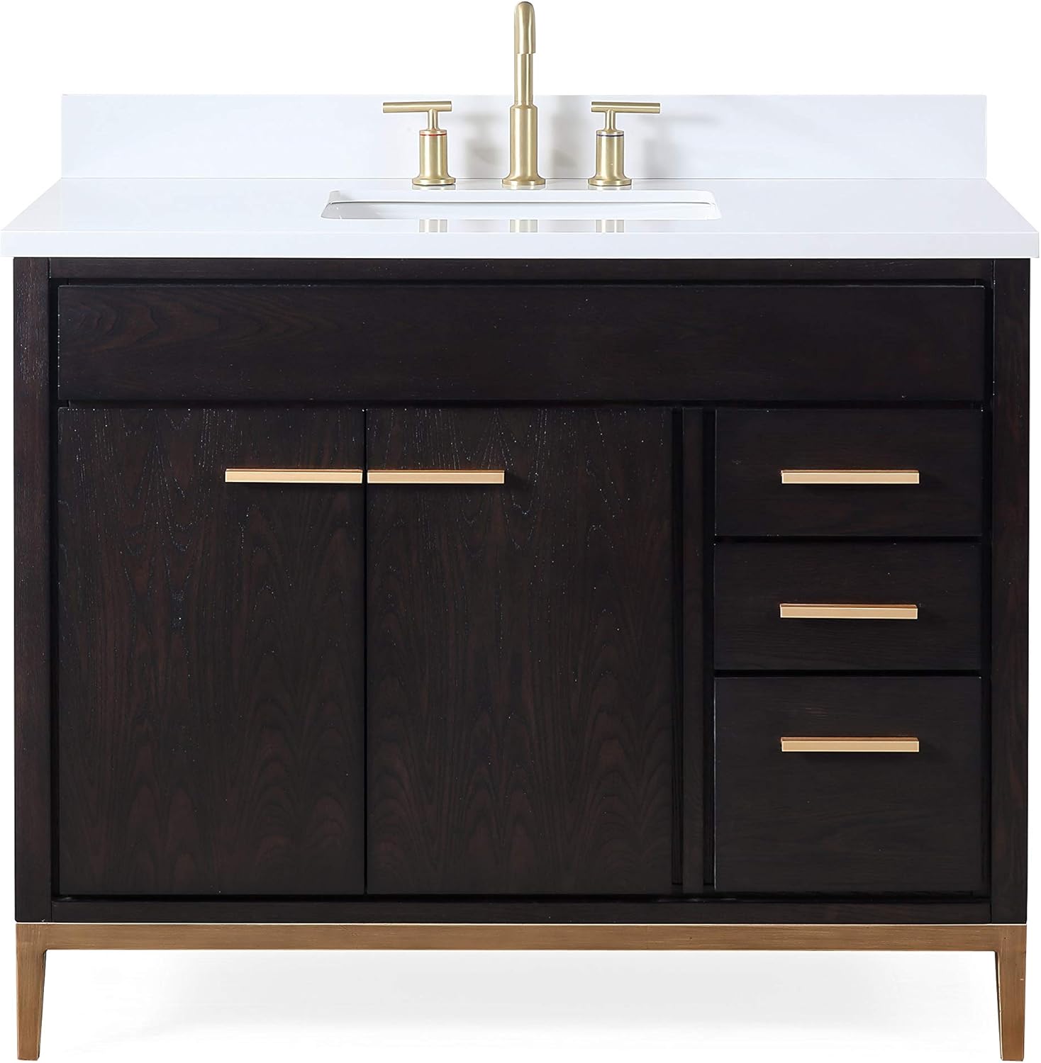 42” Tennant Brand Beatrice Contemporary Espresso Bathroom Sink Vanity TB-9433-V42