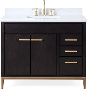 42 Tennant Brand Beatrice Contemporary Espresso Bathroom Sink Vanity TB-9433-V42