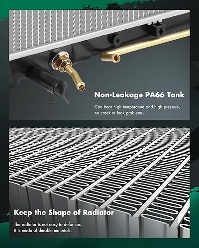 Vista 556 de SCITOO Reemplazo completo del radiador de aluminio para 1993-1998 para Toyota para T100 2.7L 3.0L 3.4L 2090 Radiador