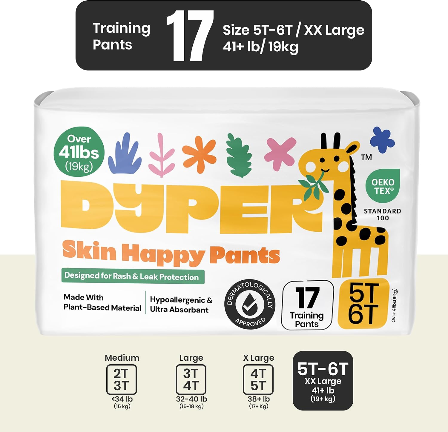 DYPER Toddler Training Pants 5T-6T (17 Count) image 3