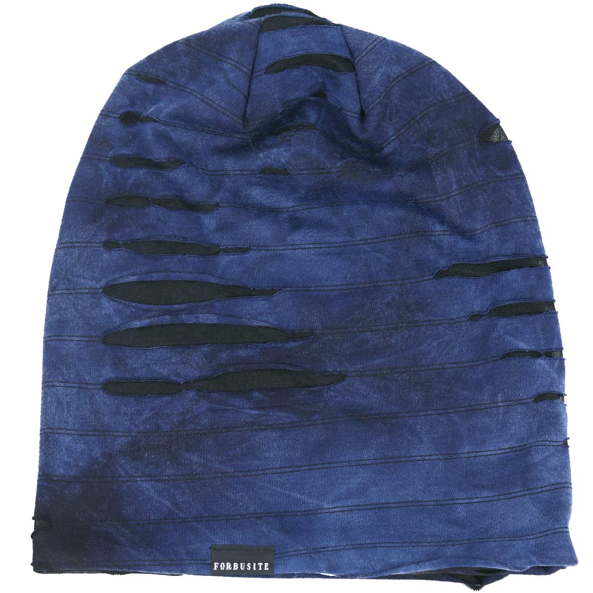 Mens Slouch Hollow Beanie Summer Skullcap B090 (B-Blue, Thin Cool)