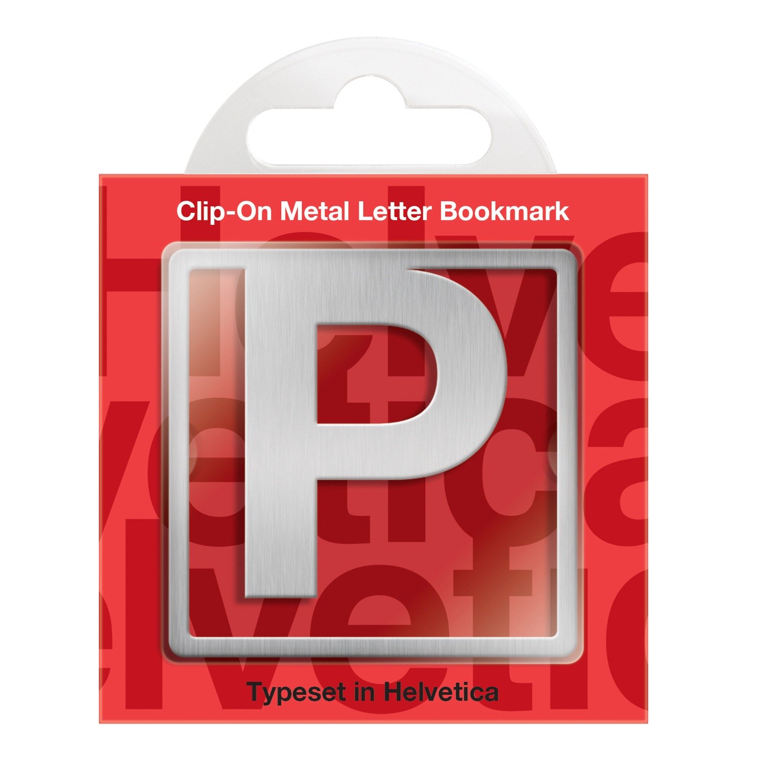 Helvetica Clip-On Letter Bookmark - P