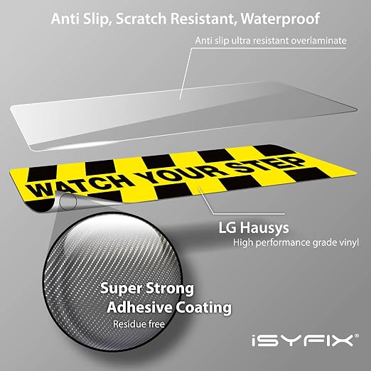 iSYFIX Pegatinas Piso 20x5 Pulg, 6 Unidades miniatura 3