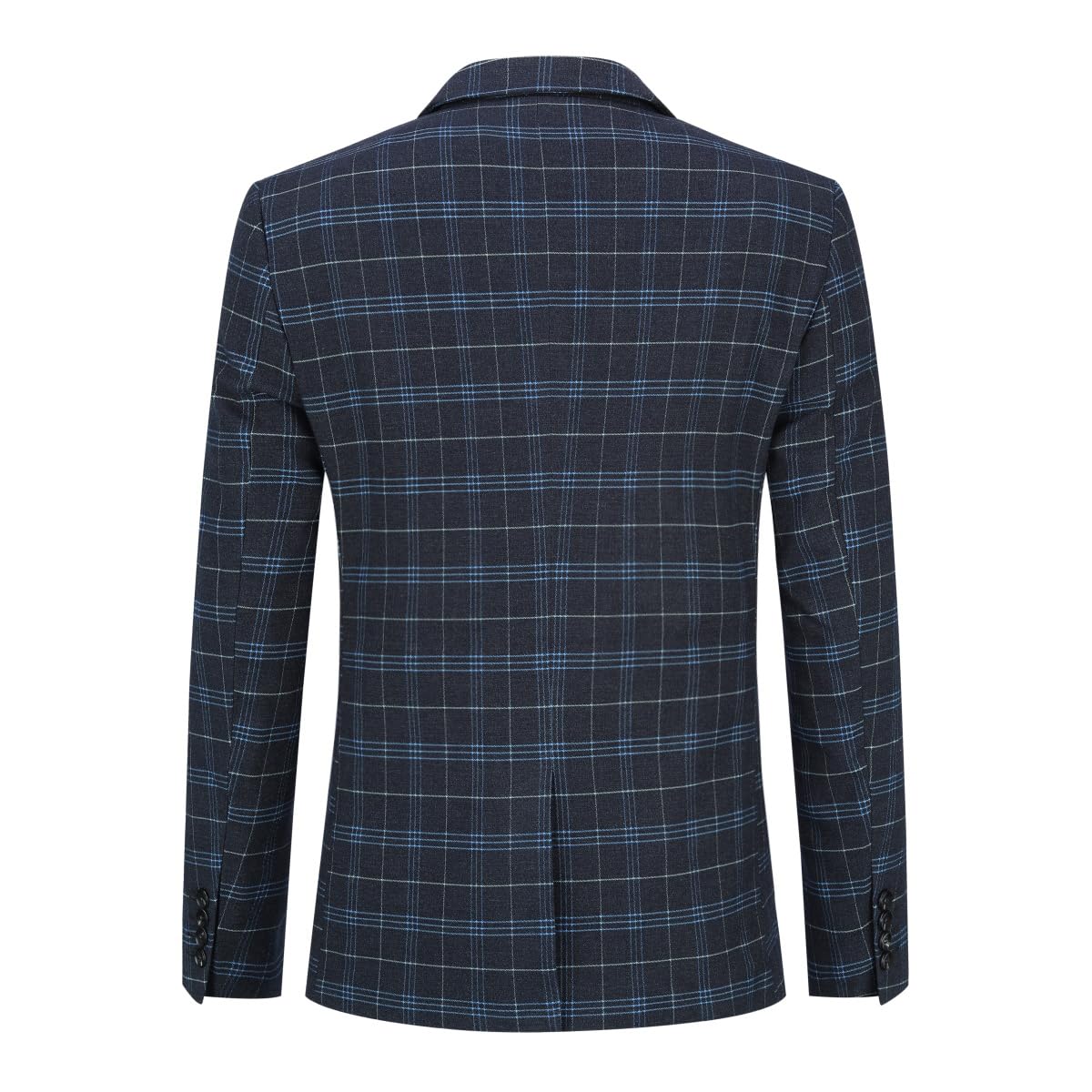 Allthemen Costume Homme 3 Pièces Tuxedo Slim Fit à Carreaux Deux Boutons d'affaire Mariage Trois Pièces Veste+Gilet+Pantalon Homme