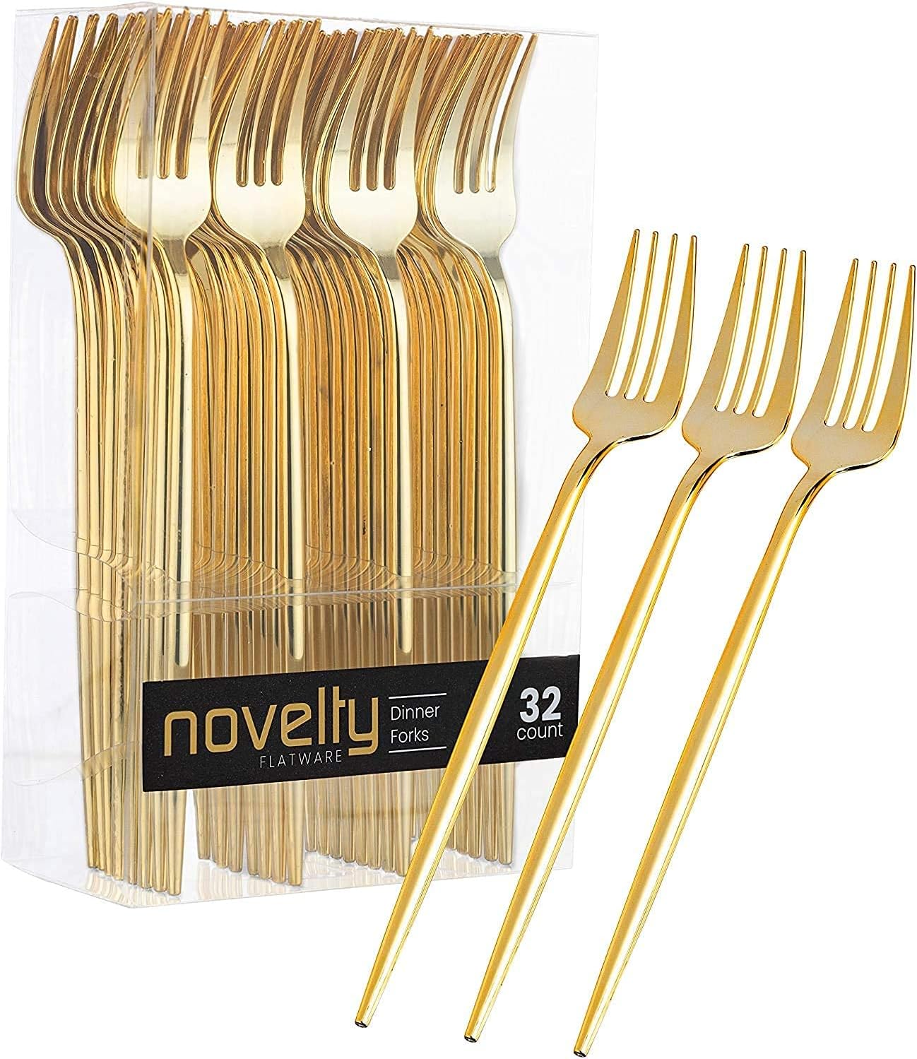 Elegant Novelty Gold Dinner Plastic Forks (96)