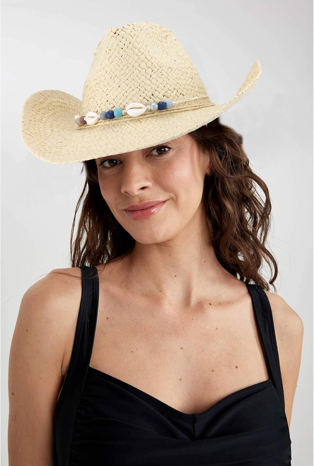 Straw Cowboy Hats for Women Cowgirl Outfits for Women Beach Hats Brown Cowboy Hat Summer Hat for Men Sombrero Coastal Cow Girl Outfits Western - Image 2