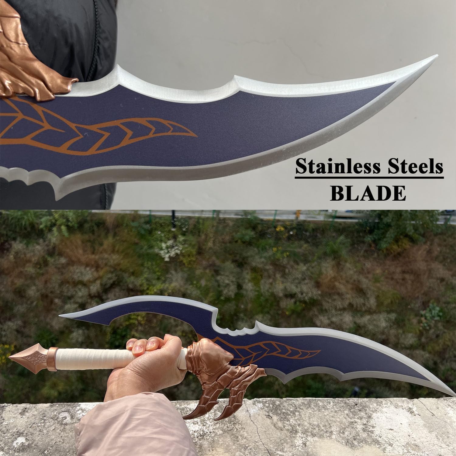 23.6" Anime Sword Kasaka's Knight Killer Sword Cosplay Props Metal with Display Stand - Image 6