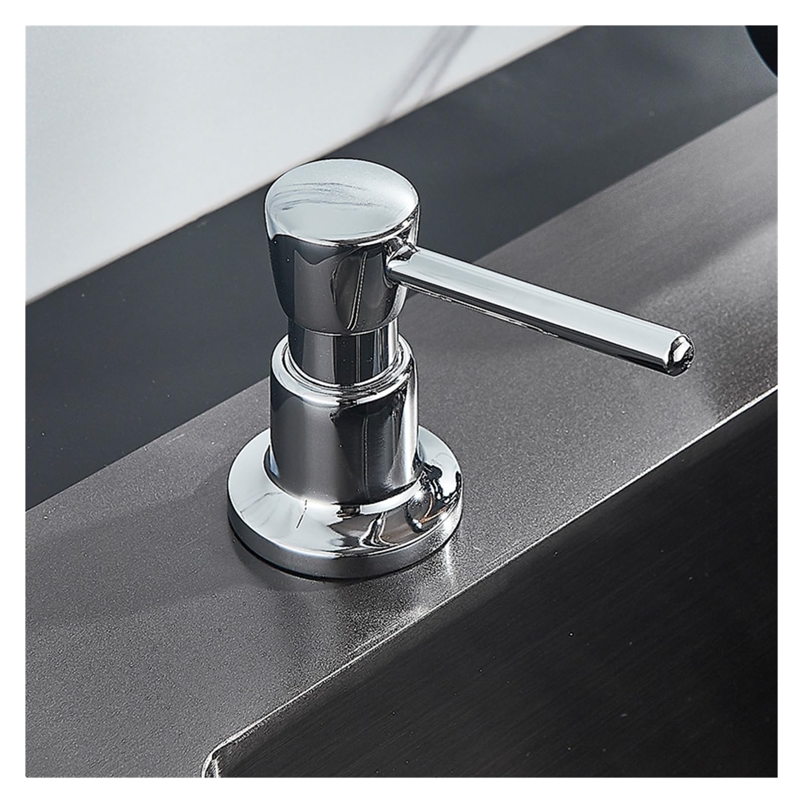 Distributeur savon cuisine noir détergent liquide vaisselle flacon pompe ABS
