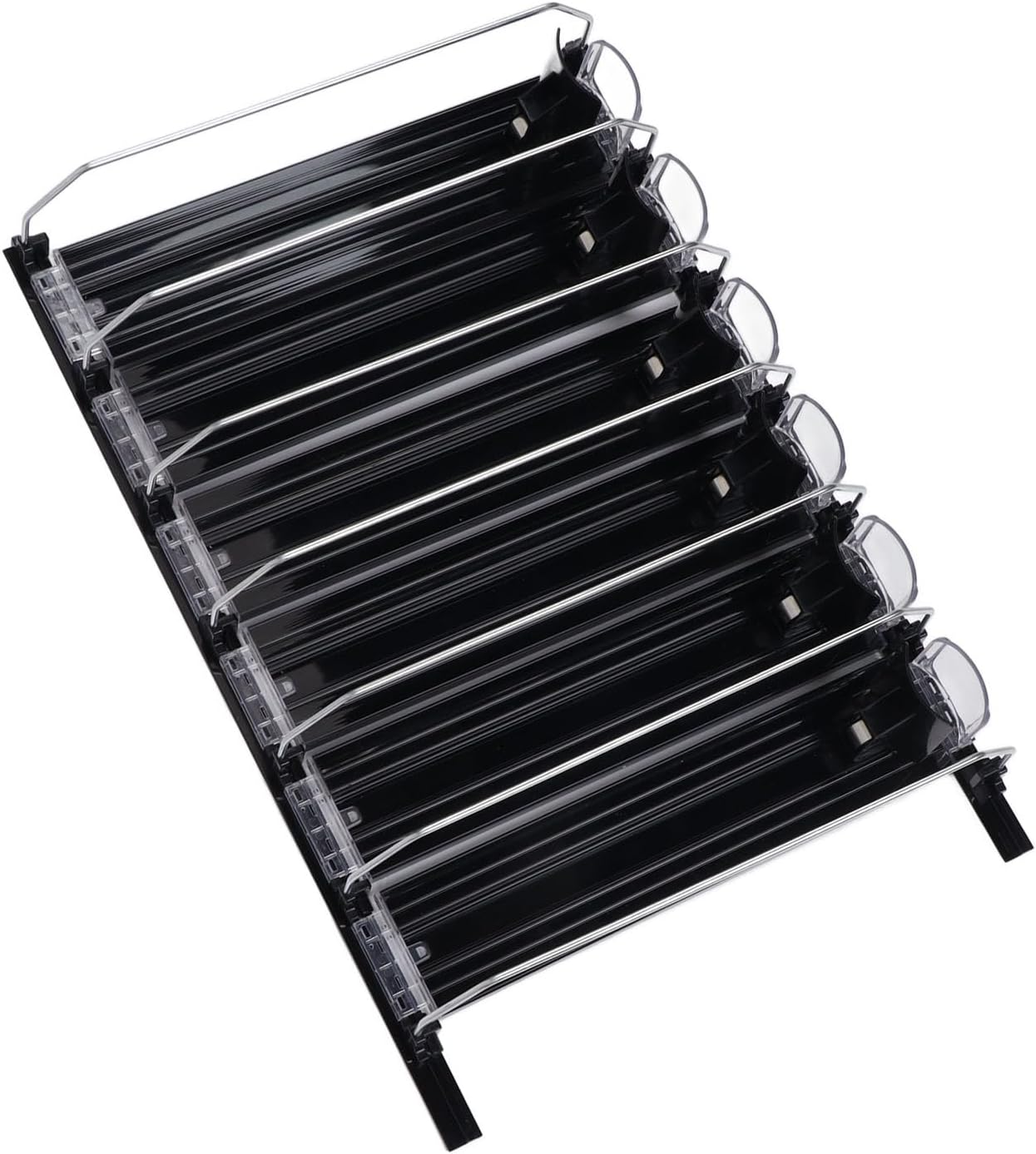 Spring Loaded Fridge Drink Dispenser, Drink Organizer for Fridge Pusher Glide, Self Pushing Soda Can Organizer for Refrigerator, Easy Installation, for Fridge Pantry Freezer(14.96in)