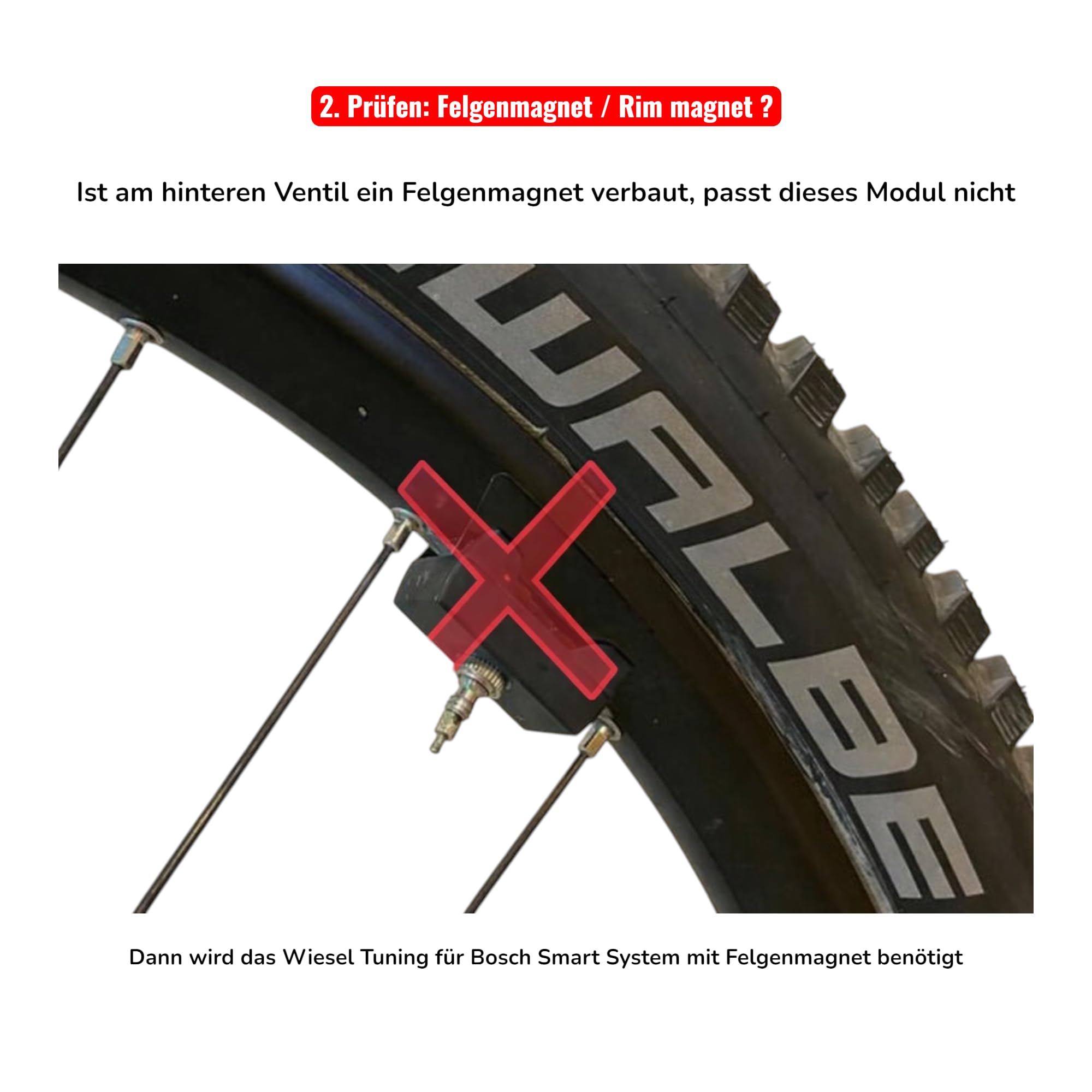 Wiesel Tuning für Bosch Smart System OHNE Felgenmagnet (Rim Magnet)