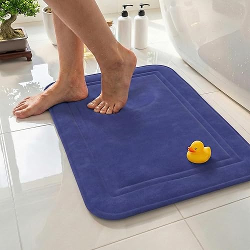 Miniatura 11 de ITSOFT Tapete de baño de espuma viscoelástica de 59x23, antideslizante, lavable a máquina, tapetes de secado rápido y absorbente, tapetes de baño