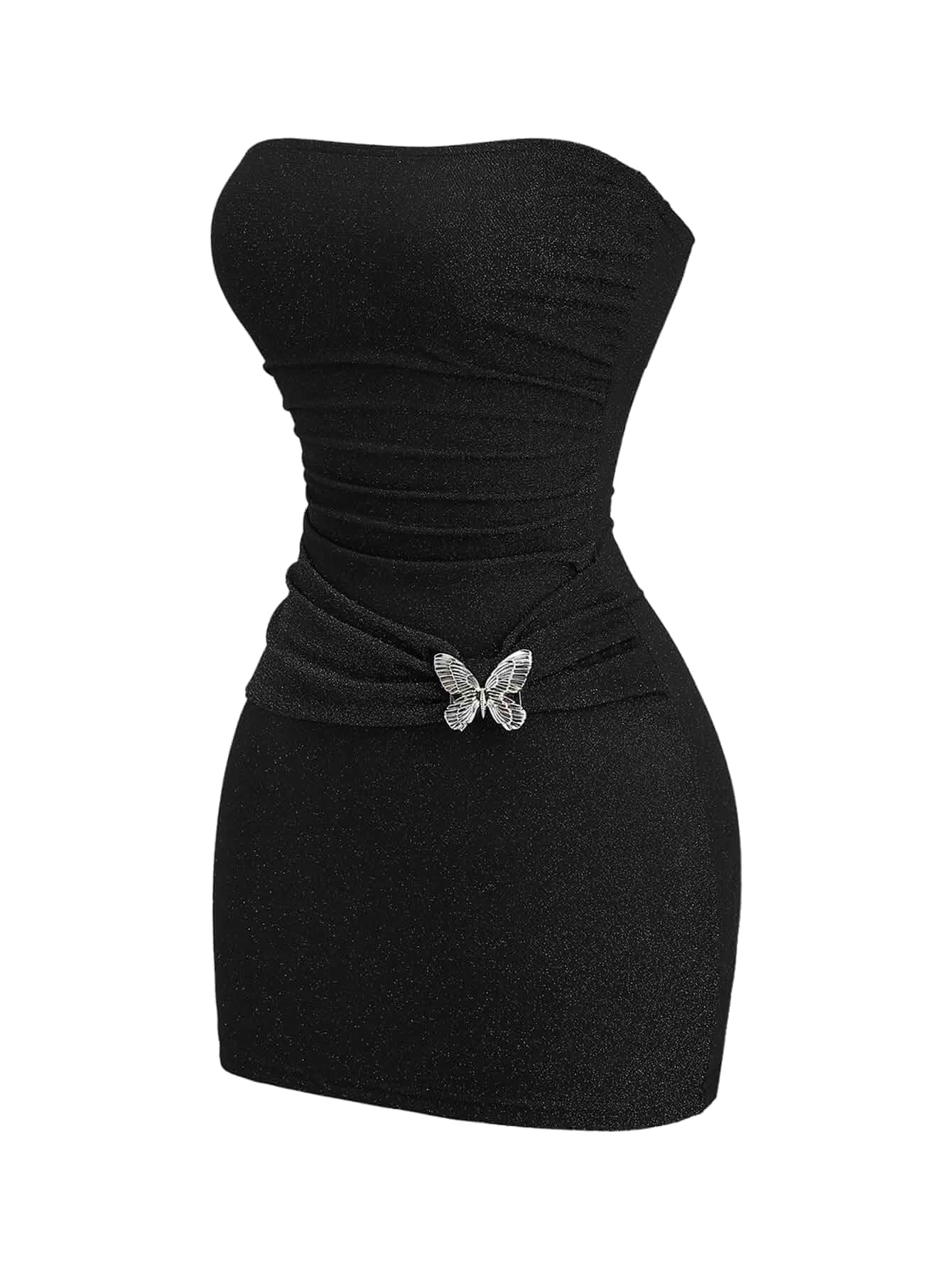 SOLY HUX Women's Sparkly Strapless Bodycon Mini Dress Sleeveless Cocktail Holiday Party Dresses
