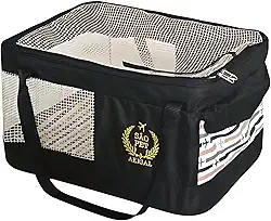 São Pet Bolsa Aerial Para Transporte De Cães E Gatos Em Avião (36X33X23 Cm) Preta