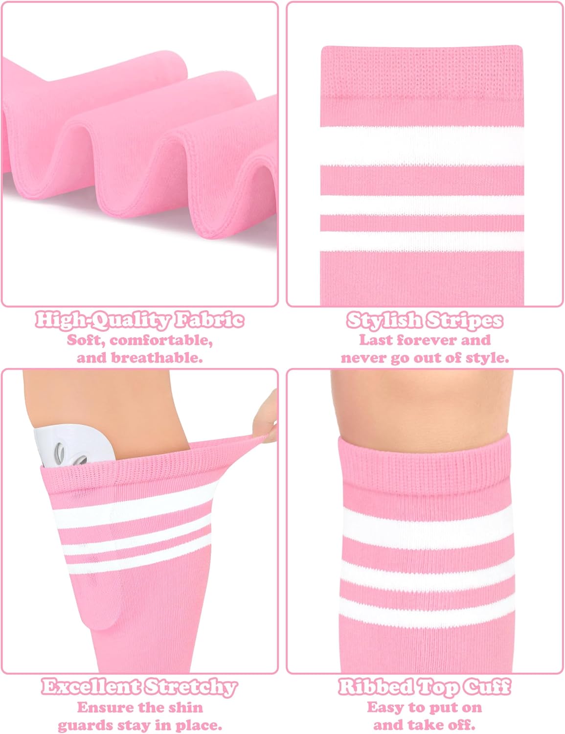 Sarfel 3 Pack Kids Soccer Socks Toddler Baseball Socks Youth Boys Girls Softball Sock Girls Youth Football Sock Team Sports