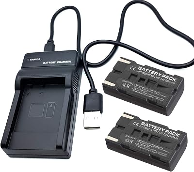 Battery 2 Pack and USB Travel Charger for Samsung SB-L110A, SB-L160, SB-L320 Rechargeable Li-ion Batteries