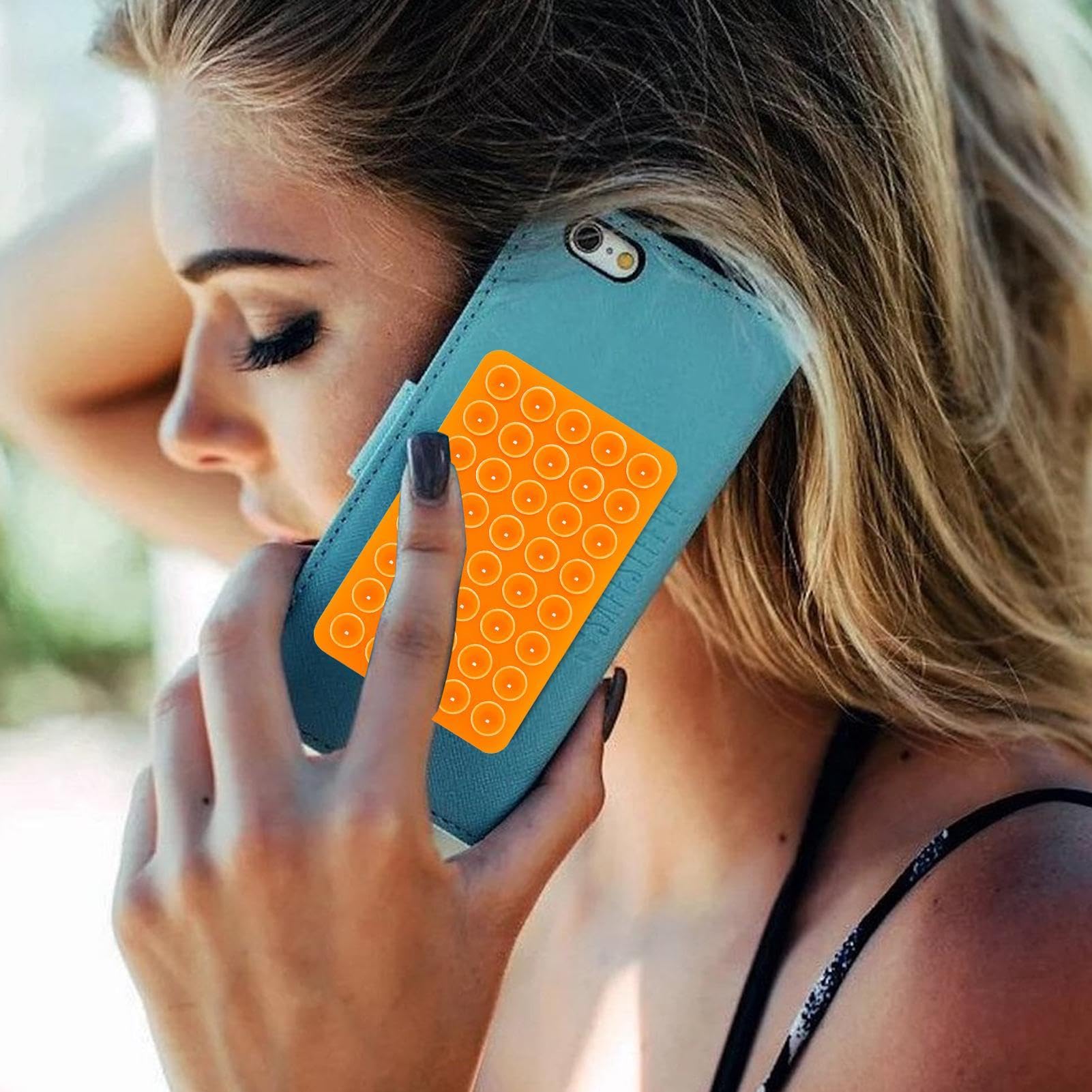 Supporto per telefono a ventosa, impugnatura adesiva per telefono in silicone - Porta mobile antiscivolo | Supporto per per telefono a doppia faccia per casa, dormitorio, appartamento, scuola