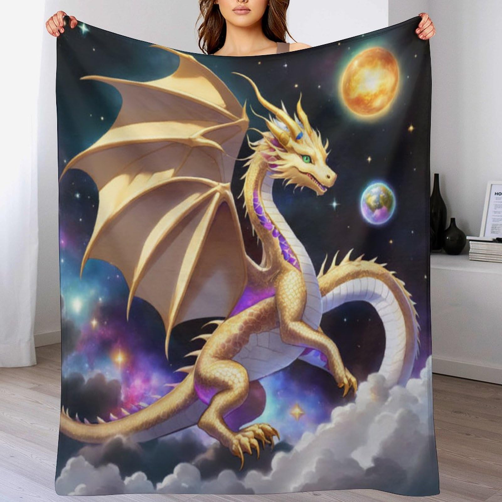 Couverture polaire dragon, le cadeau idéal et doux pour le lit