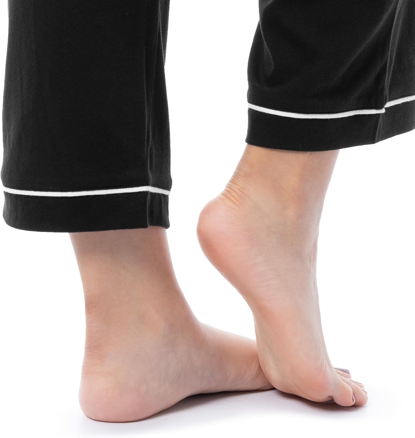 Fruit of the Loom womens Pipped Button Down Sleep Set - Image 6