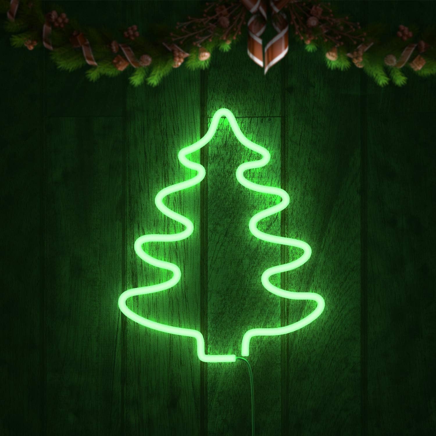 Oxsaml Neon Signs for Wall Decor, 4 FT Neon Lights Led Signs for Bed Room, Flex Led Neon Light Sign Led Lightning Gift Party Room Decoration (Green)