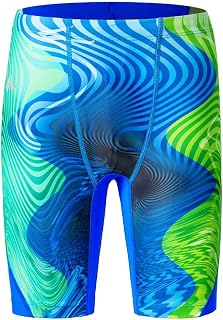 Boys Swim Jammers - Youth Kids Competitive Swim Team Suit Athletic Swimming Shorts Swimsuit UPF 50+