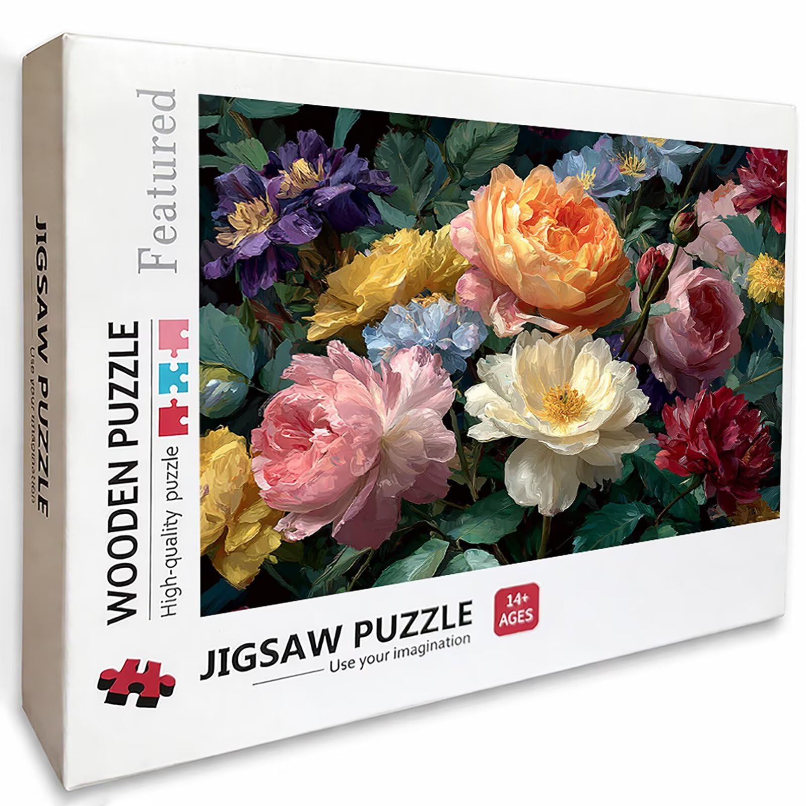 Puzzle Arte con Scatola Flower, Pianta Puzzle Legno 4000 Pezzi Adulti 141x87cm, Attività di Intrattenimento ad Alta Difficoltà, DIY Classici Gioco, Jigsaw Per Tutta La Famiglia, Estate Regalo, 0-4144